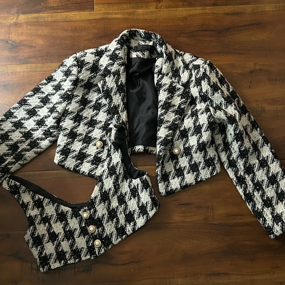 STORETS Milla Tweed Crop Jacket + Crop Top Set - Picture 5 of 5